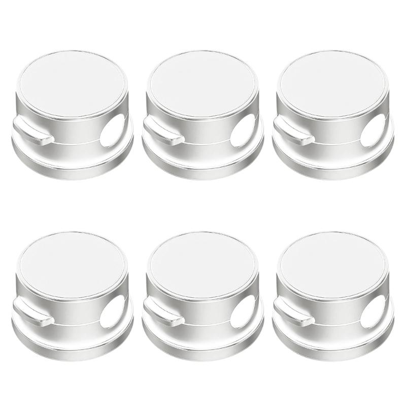6Pieces 360 Degree Rotating Cord Keeper Magnetic Cable Organiser Adhesive Cable Clip For Desk Cable Cord Management