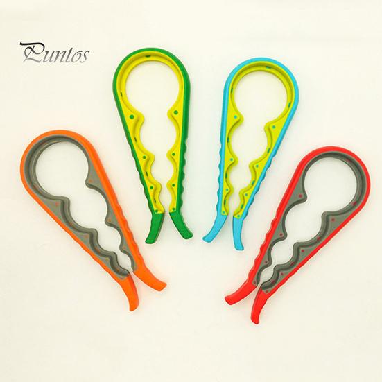 Bottle Opener Cap Twister Four-in-One Jar Lid Opener Anti-Slip Grip Easy Twist Off Caps Multiple Colors Kitchen Gadget