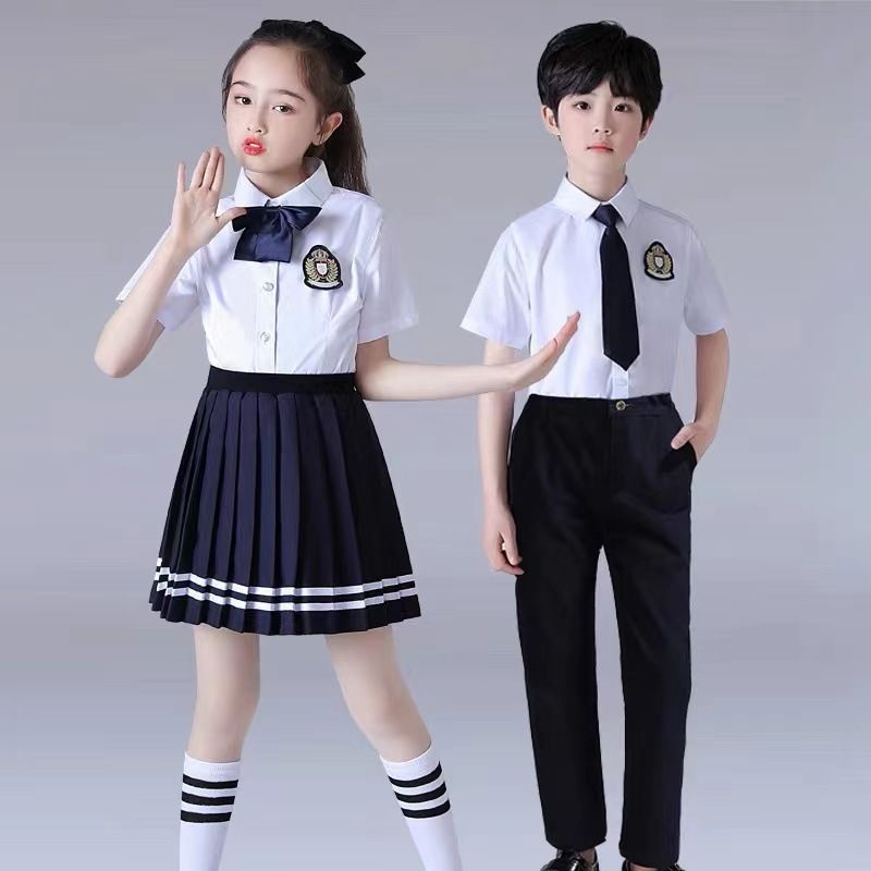 Day Kids Chorus Costume Kindergarten School Uniform Summer Clothes Primary School Students Chorus Recitation Dance Costume Performance Clothes