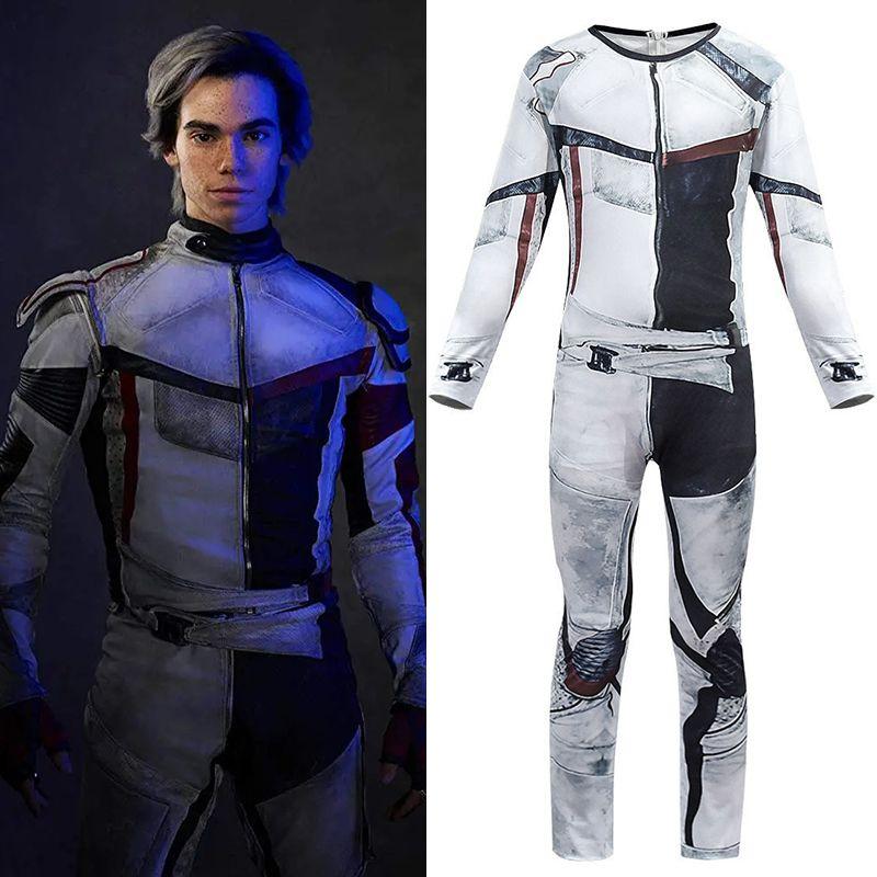 Eye-catching Descendants 3 Carlos Cosplay Costume For Boys Long Sleeve Jumpsuit