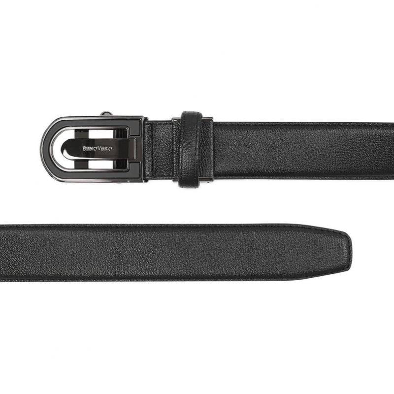 Benovero Cinto Automático Masculino Derby emboSSed Preto Cetim Bmg1acb1101k1