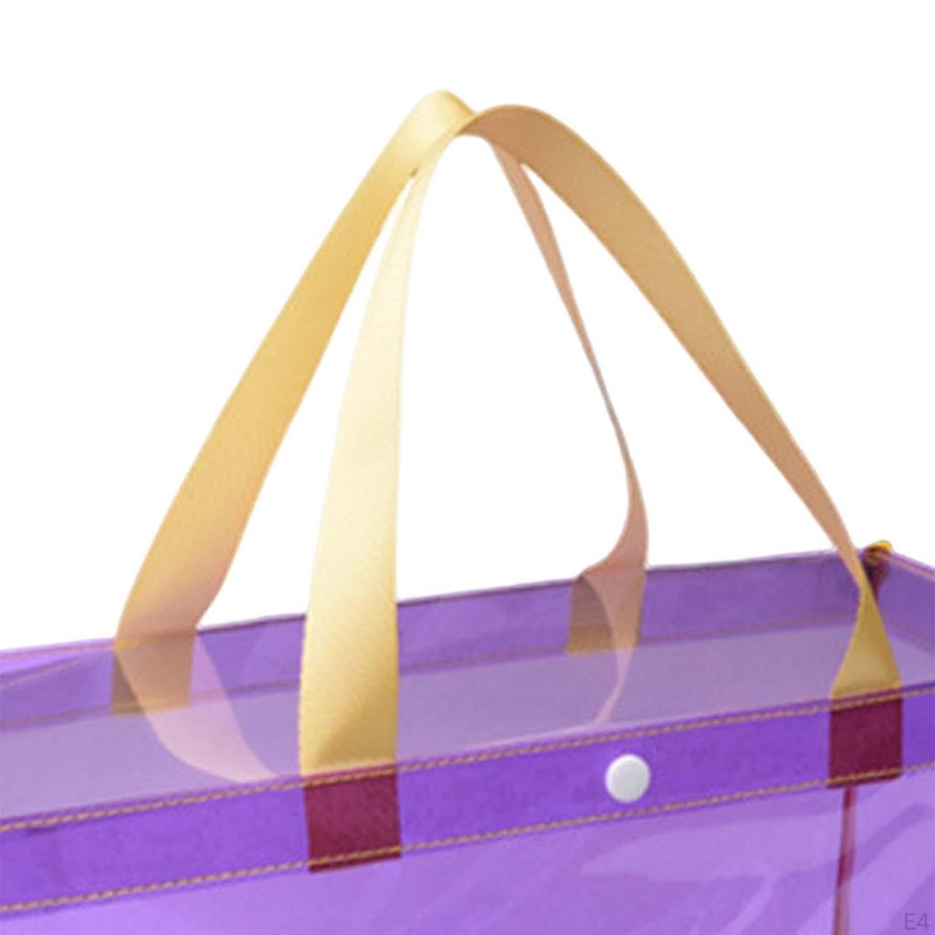 Beach Tote Bag, Clear Waterproof Bag Lightweight Travel Duffle Sand Toys Organizer for Boating