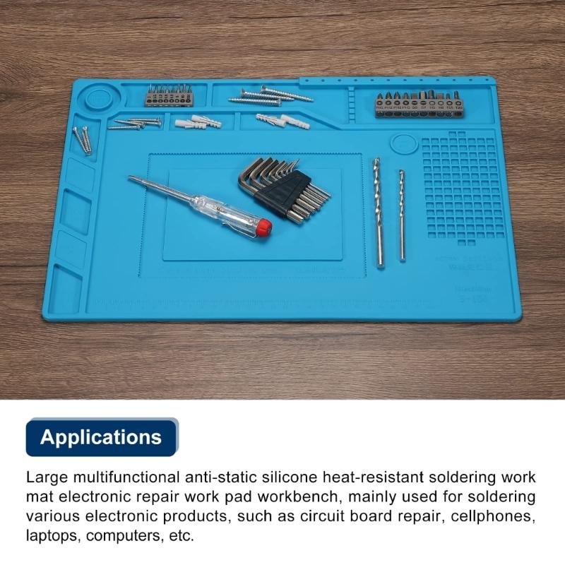Magnetic S150 Heat Insulation Mat Large Silicone Soldering Pad for Electronic Repair Workstation Anti Static Pad