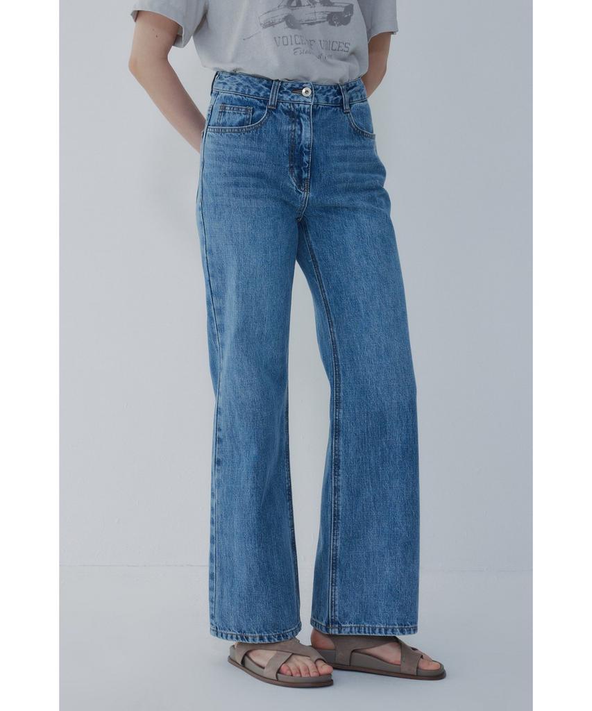 Bobeu Loose Fit Bootcut Denim Pants_Blue 7156255001