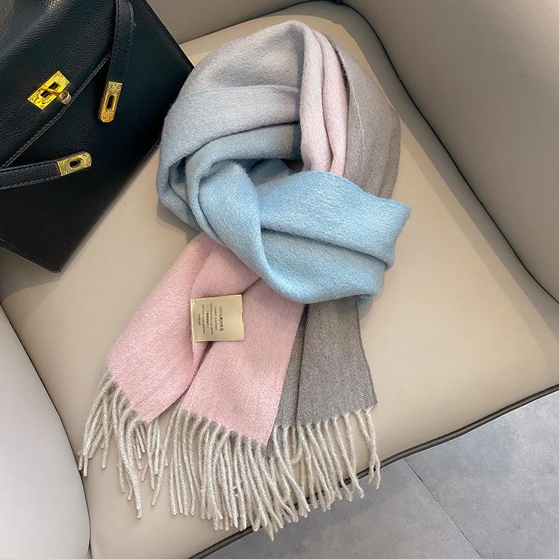 Pure Wool Scarf Men's High-end Winter Men's Scarf Men's