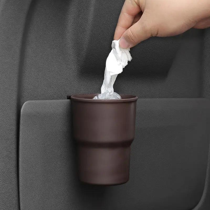 1Pc Hanging Type Seat Clip Car‘S Mounted Single Cup Air Outlet Cup Holder Bucket Console Trash Can Door Slot Armrest Storage Box