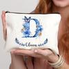Personalized Name Butterfly Cosmetic Case Art Gift for Bridesmaid Teachers Friends Women Makeup Bag Bachelorette Party Gift