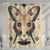 Mystical Deer with Butterfly Antlers Shower Curtain - Water-Resistant Fabric for Bathroom - Ideal for Fantasy