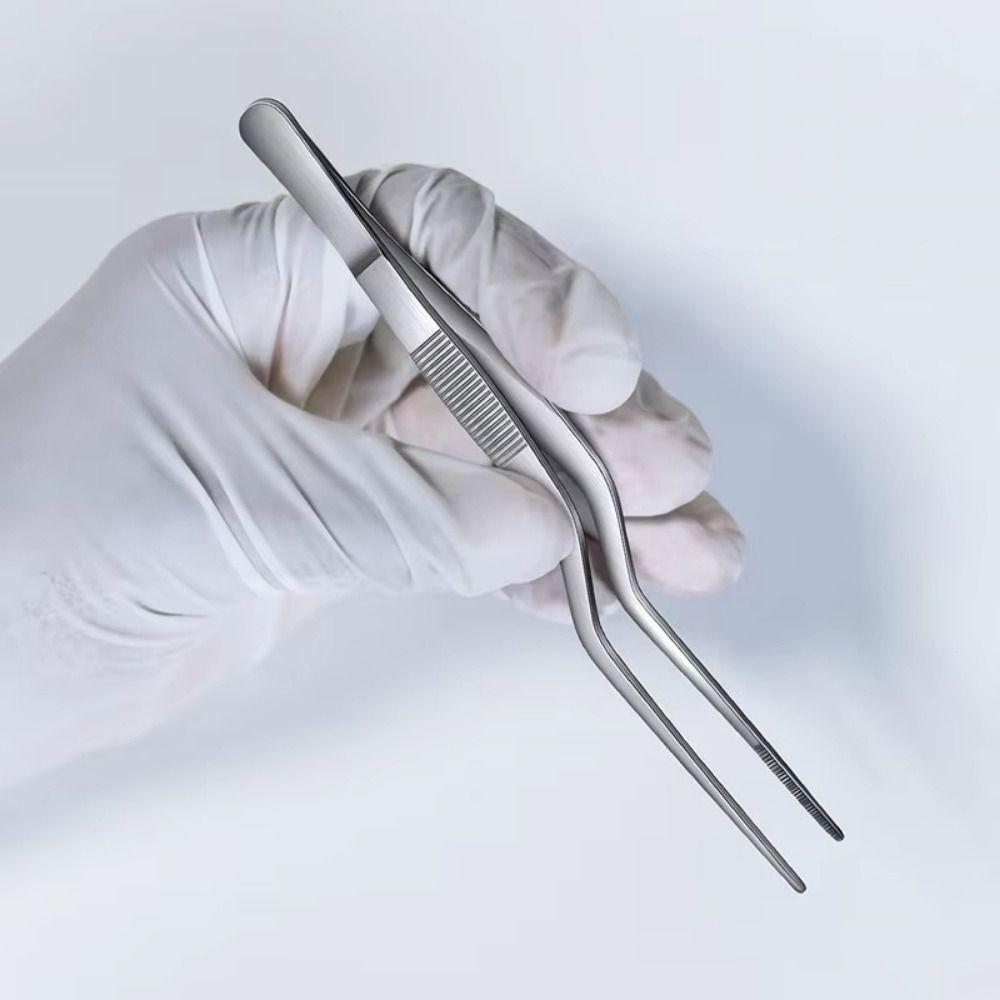Stainless Steel Food Clip Precision BBQ Tweezer Kitchen Chef Tongs Tweezers  Seafood Preparation