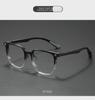Stylish Black Frame Anti-Blue Light Glasses: Large Frame for a Slimming Look - Unisex, Trendy Myopia Glasses
