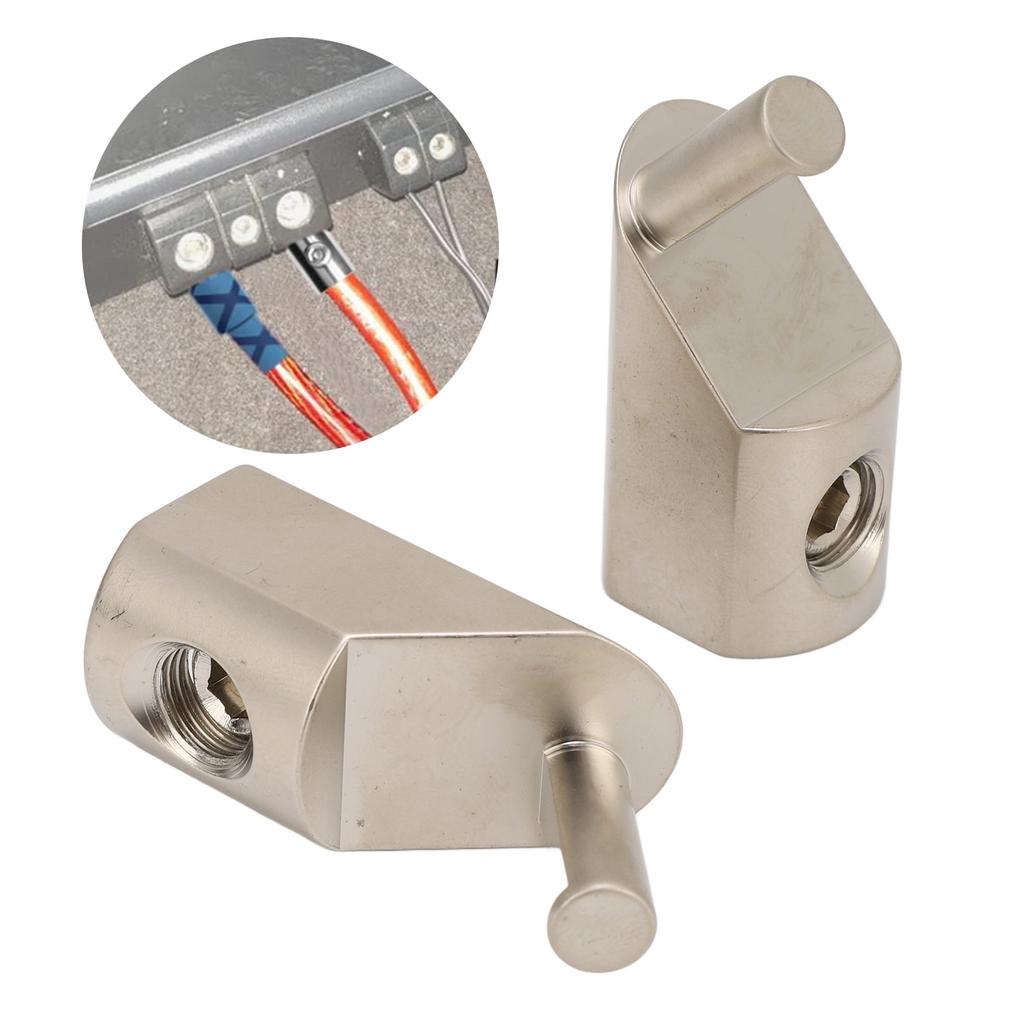 1 Pair Input Wire Gauge Reducer 45 Degree Offset Angled 1/0 Gauge to 4 Gauge Amp Input Reducers for Vehicle Sound Systems