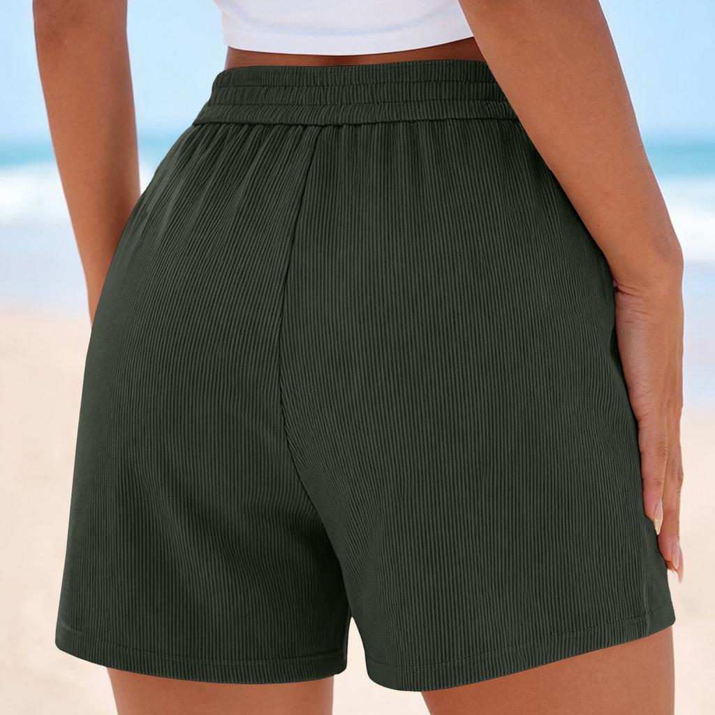 Women's Color Sports Casual Loose And Fashionable Pocket Shorts