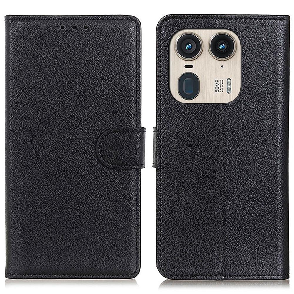For Motorola Edge 50 Ultra 5G/Moto X50 Ultra 5G Case with Card Holder Slots Leather Litchi Texture Phone Cover