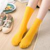 Female Spring and Summer Thin Pure Color Cool Breathable Comfortable Tube Stack Socks