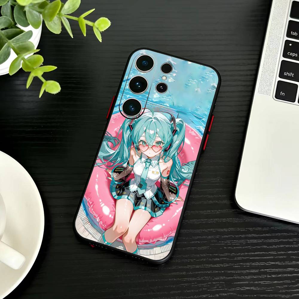 Retro Magazine Poster Hatsune Girl Y2k Phone Case For Samsung S26,S25,S24,S23,S22,S21,S20,Plus,Fe,Lite,Others Black Cover