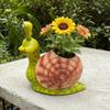 Snail flower pot courtyard garden outdoor green plant creative cartoon home office decoration vase ornament resin