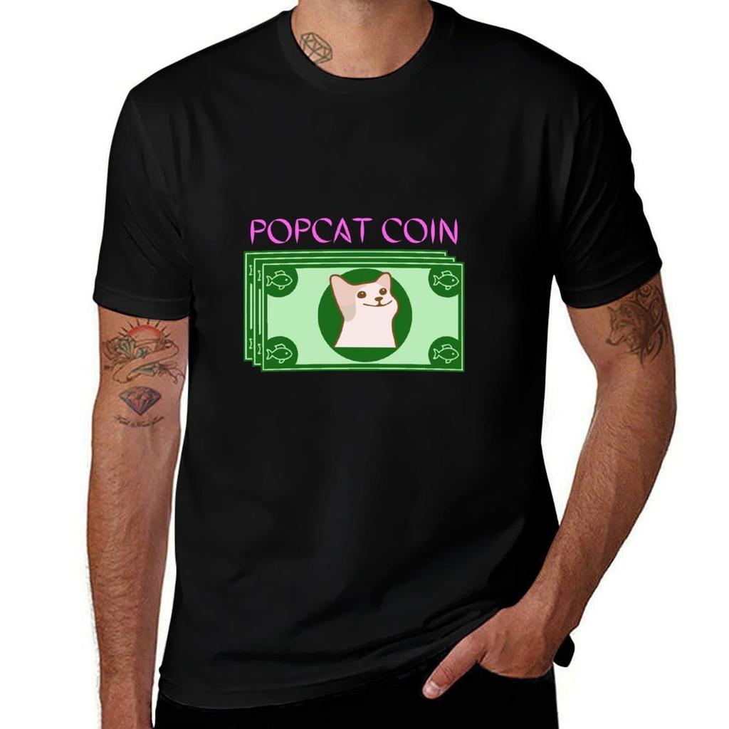 Popcat pet coin meme TShirt t shirt personalised t shirts for man graphic funny TShirt