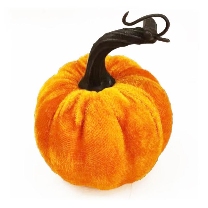 Halloween Decoration Small Foam Pumpkins Fake Velvet Pumpkin Pumpkins Table Decor