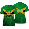 Jamaica Flag Graphic T Shirt For Men Jamaican National Emblem 3D Printed Short Sleeve Summer Streetwear T Shirts O-Neck Top Tees