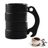 Tire Cup Novelty Spanner And Tire Shape Ceramic Mug Comfortable Grip Sturdy Construction Large Capacity Mug for Hot And Cold Drinks