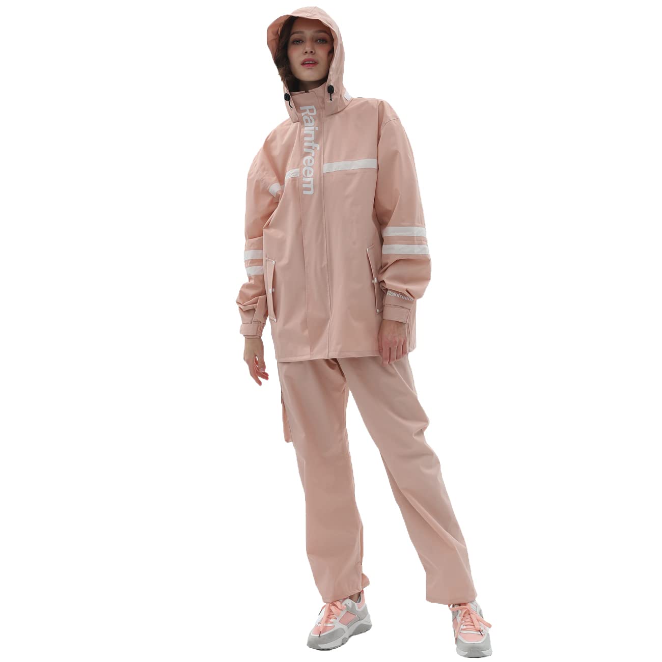 

Rainfreem и Дождевик Подходящий и Стильный Дождевик для Поездок на Работу и Легкий Размер Идеально подходит для Дождливой Женской Мужской Комплект, Устойчивый к Пятнам, Унисекс,