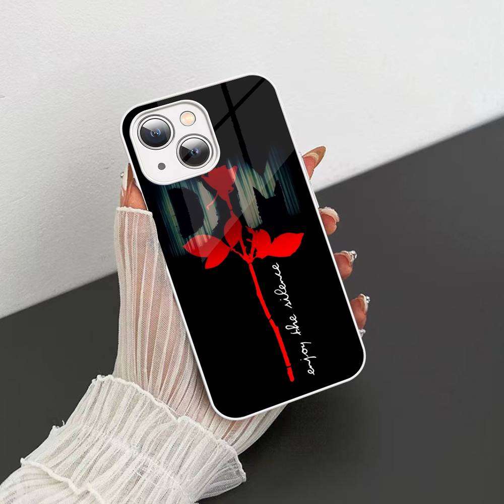 D-Depeche Mode Rock Band Tempered Glass For Iphone 14 13 12 11 Pro Mini XS MAX 14Plus X XS XR Fundas