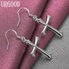 925 Sterling Silver Cross Earrings Wedding Jewelry