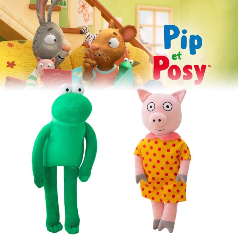 Handmade Plush Frog And Pig Toy Set Bosi And Pipu