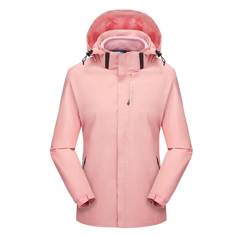 Men's 3-in-1 Detachable Waterproof & Windproof Mountaineering Jacket, Winter Thick Warm Women's Couple Jacket
