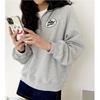 Women's 2025 Retro Half-Zip Polo Collar Sweatshirt - Petite Spring/Autumn Korean Loose Fit