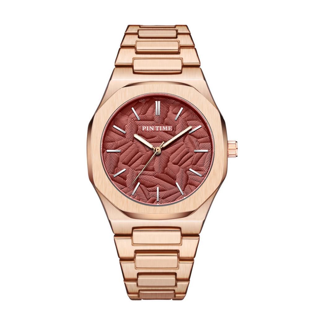 Trendy Fashionable and Versatile Stainless Steel Night Light Waterproof Men's Quartz Watch