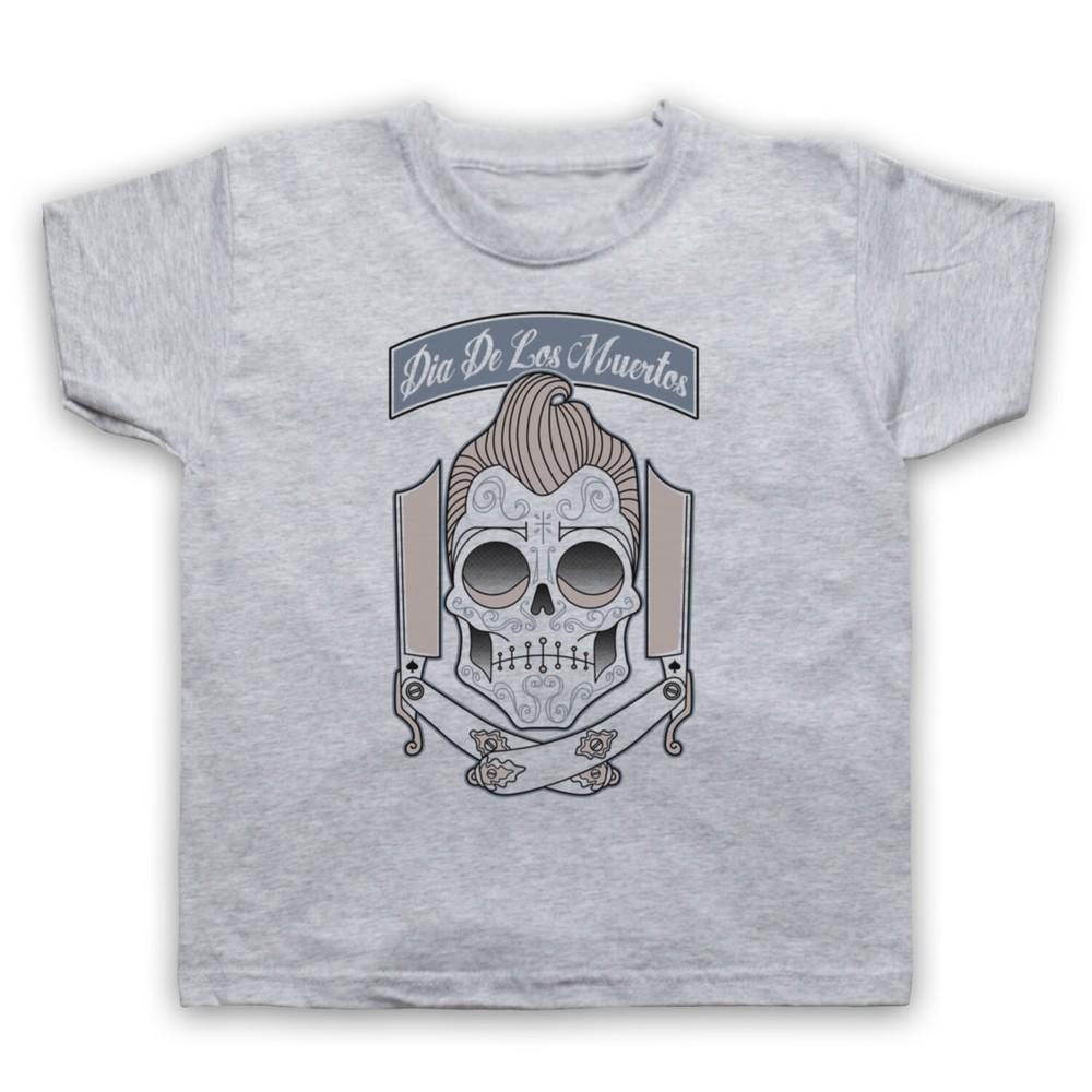 

Dia De Los Muertos Mexican Day Of The Dead Skull Tattoo Kids Childs T-Shirt L