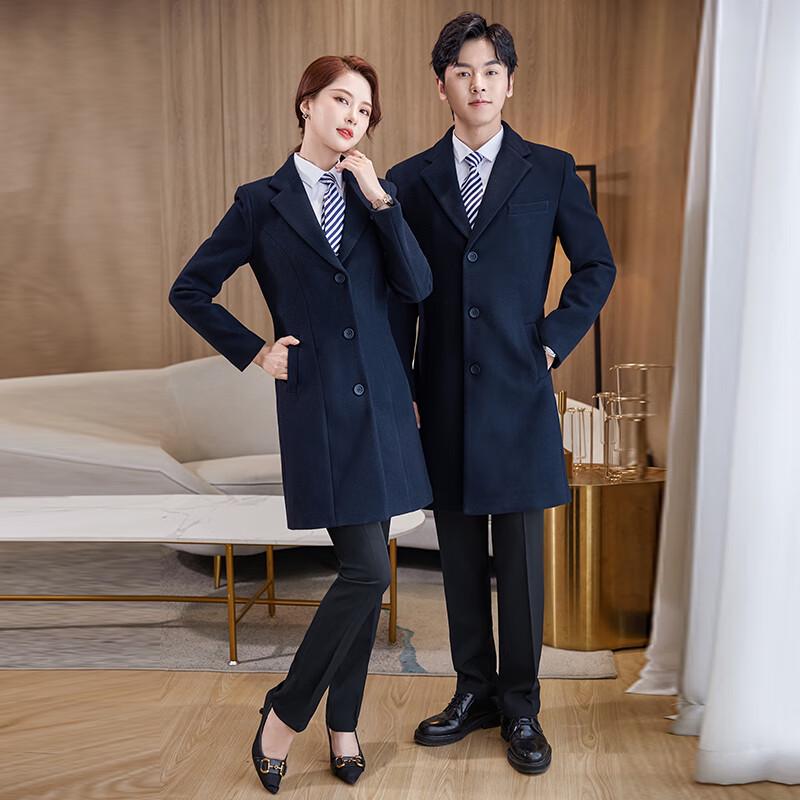 Professional Wool Blend Mid-length Work Coat