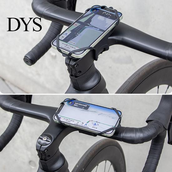 Bike Phone Mount Bicycle Silicone Holder Handlebar Adjustable Anti-slip Shockproof Universal Non-slip Cycling Mountain Road Mobile Cell Band
