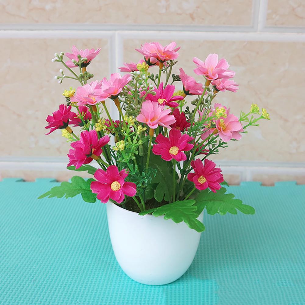 1Pc Artificial Potted Flower Garden DIY Party Home Holiday Xmas Craft Decoration Christmas Ornament KTY