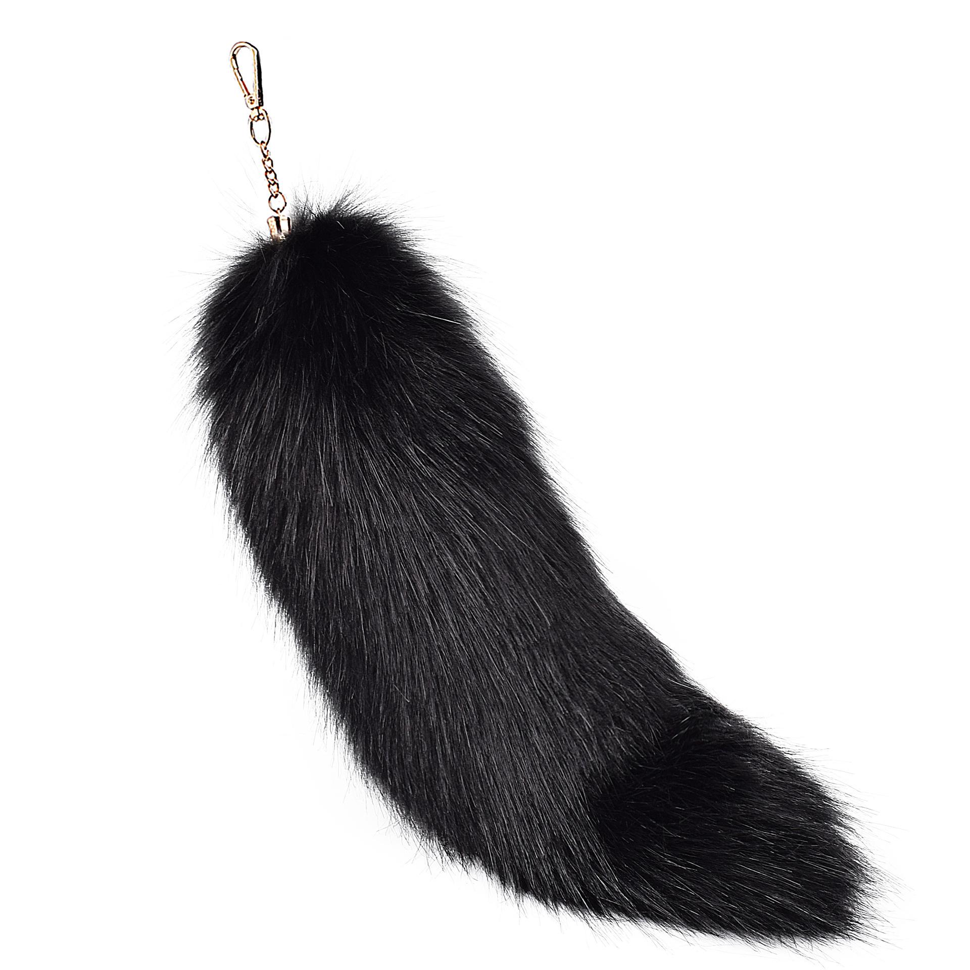 

Большой экологически чистый меховой кулон на Хэллоуин, меховые аксессуары из лисьего хвоста, подвеска для женской сумки, брелок для автомобиля 40cm