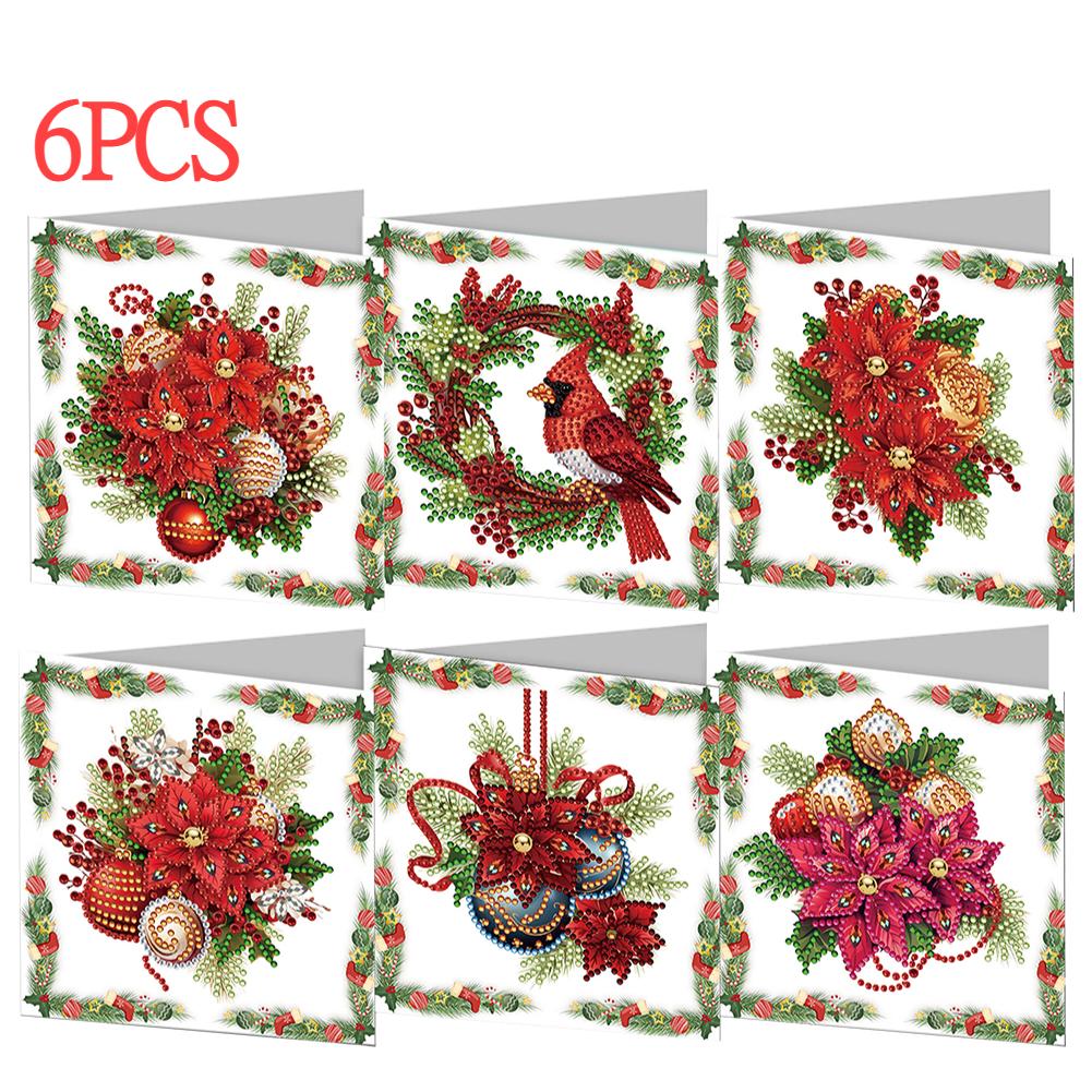 1-12Pc Christmas Diamond Handmade Card Diamond Painting Card Diamond Diamond Painting Cross Stitch Card for Christmas Gifts