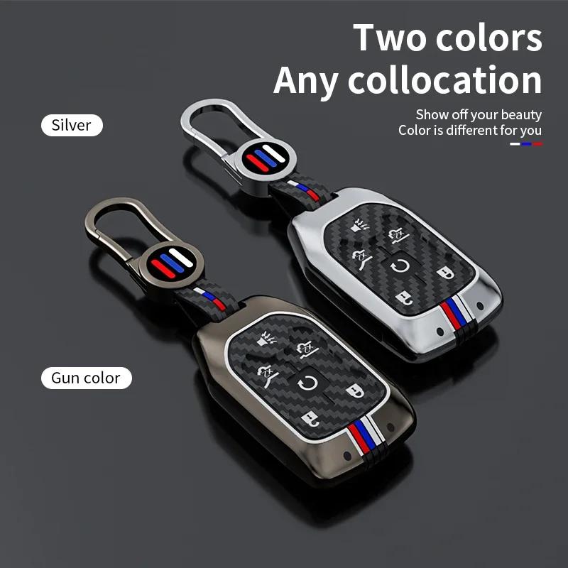 Auto Smart Key Fob Cover Case Fit For Chevrolet Colorado Silverado 1500 2500Hd 3500Hd Gmc Yukon Sierra Canyon Auto Key Ring Auto Accessories
