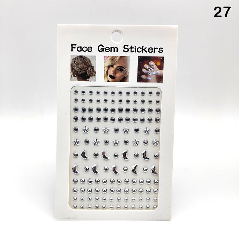 Gesichtsstein-Aufkleber 5D Bunter Strass-Tattoo-Lidschatten-Aufkleber für Festival Nägel Körper Make-up Bling Schmuck DIY Dekor