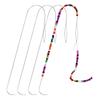 4 Pcs Large Collapsible Bead Needle Big Eye Beading Needle Metal Sewing Needle 15.5cm Threading Needle for Beads