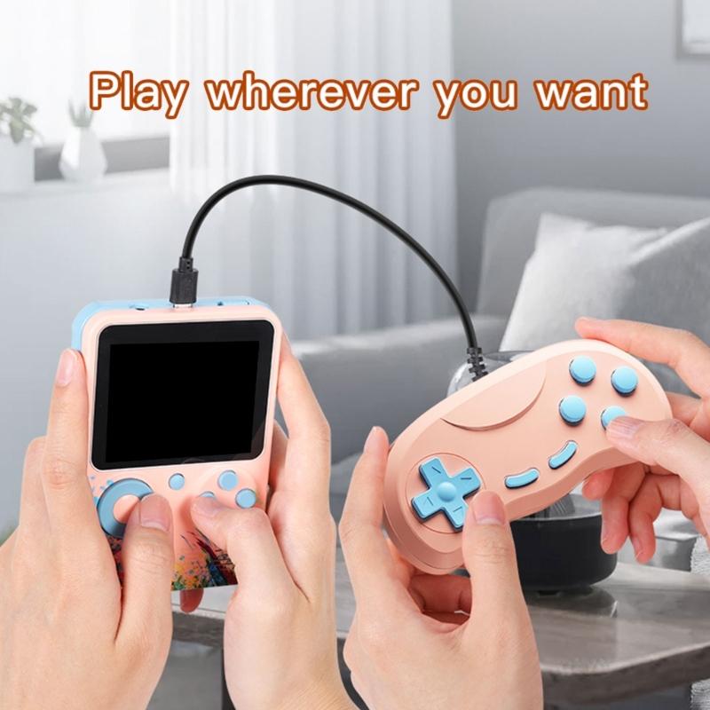 500 in 1 Gamepad with 500 Classical Game 1000mAH Battery Portable Game Console for Kids Adults Support Connecting to TV