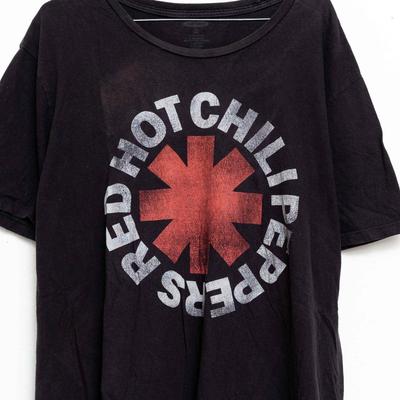 Vintage Red Hot Chili Peppers T-Shirt und Kinder-T-Shirt, Schwarzes Baumwoll-T-Shirt, XL