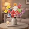 Fashion 3 Heads Artificial Lilis DIY Flower Realistic Fake Flowers Multicolor Plastic Flower Bouquet Home Decoration