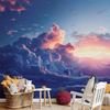 Wallpaper - Night Concert In the Mountains: Clouds Lit by the Last Rays of the Sun