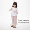 Girls' Cartoon Print Short Sleeve T-Shirt