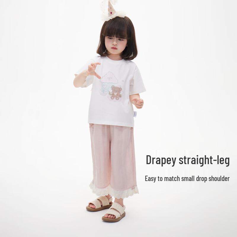 Girls' Cartoon Print Short Sleeve T-Shirt