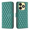 For Infinix Smart 8 4G Wallet Leather Case Rhombus Grid Pattern