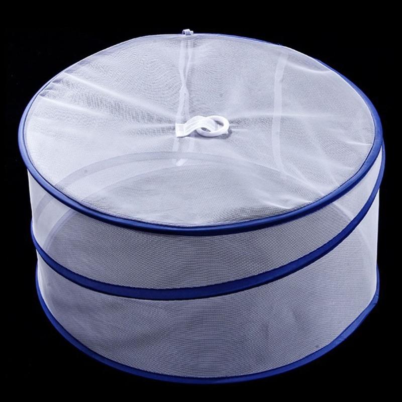 Serving Plate Net Covers Set of 3, Round Dish Tents with Spring Frame for Fruit Bowls, Side Dishes, Group Meals and Guest Tables during Service