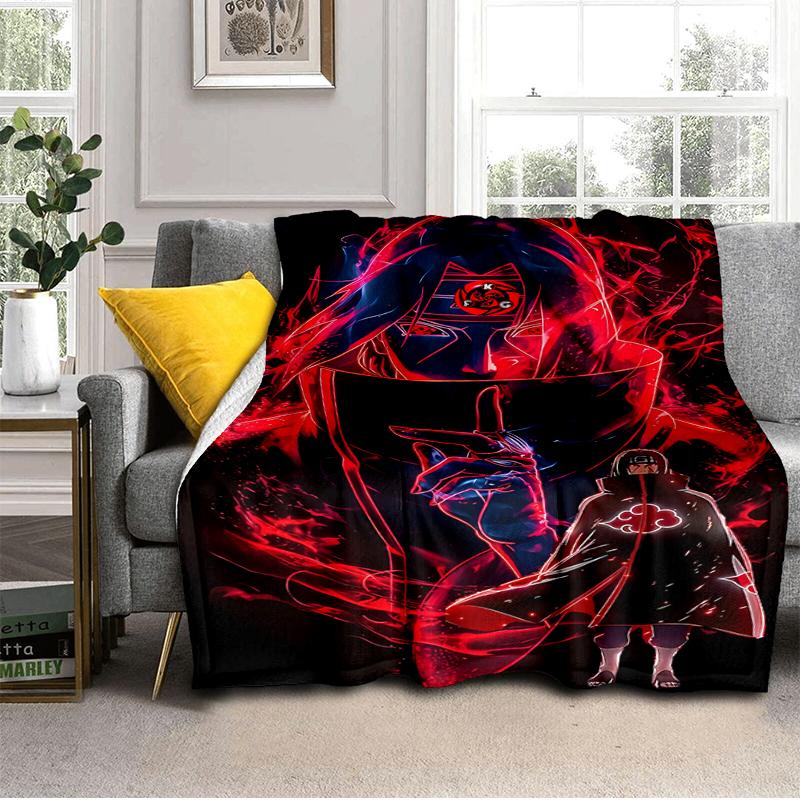 Dark Anime ninja Character Blanket Lightweight Ideal Bedding Blanket Perfect for Travel, Camping, Living Rooms, Offices, Sofas, Fan Christmas gift