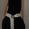Hollowed Out Heart Shape Belt Western Waistband Pants Belt Fashion Waiststrap Dress Belt 2000s PU Belt Waist Ornaments